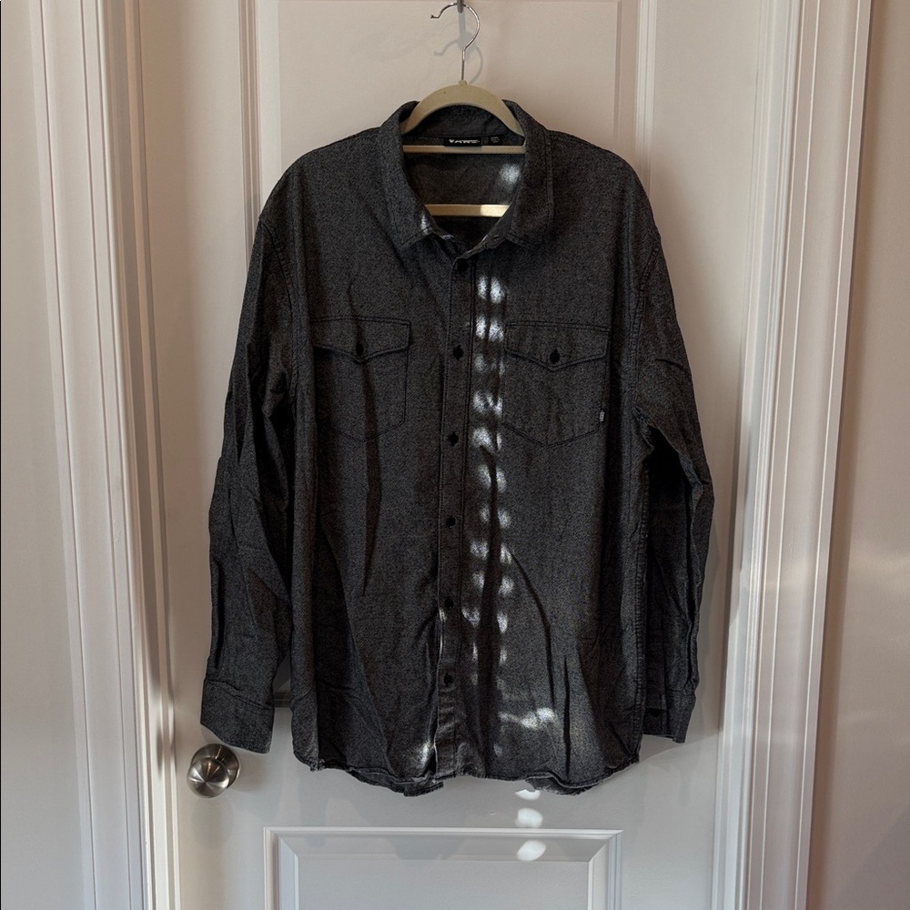 Vans Dark Gray Flannel Button-Down - image 1